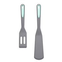 Ensemble de 2 spatules de cuisine en silicone résistantes aux hautes températures, antiadhésives, pour brownies, œufs, steaks, ustensiles de cuisine ménagers