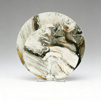 Assiettes de table rondes contemporaines en mélamine de haute qualité, sur mesure, pour restaurants, cadeaux d'affaires, marque HANBI, logo personnalisé