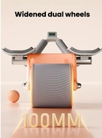 Rouleau Abdominal Automatique à Rebond avec Support Coudes, Tapis Genoux et Minuteur – Entraînement à Domicile pour Renforcement Musculaire et Tonification des Abdos