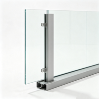 Maßgefertigtes Aluminium-U-Profil Modernes Glas-Treppengeländer Gehärtetes Glas Handlauf für Innen- und Außenbereich Balkonprojekt