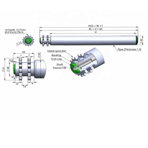 Mạ kẽm kim loại thép giảm dần con lăn bánh lăn giảm dần con lăn với bánh # 40-<span class=keywords><strong>2</strong></span>-12t - Product Image 6
