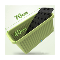 Pots de plantes en plastique auto-arrosants écologiques en forme de rectangle pour jardinière d'herbes et de légumes de jardin pour balcon à la maison