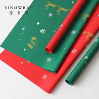 SINOWRAP Kertas Pembungkus Bunga Motif Natal Terbaru dan Laris