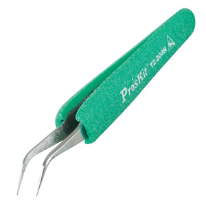 Pinzas Proskit TZ-204N Antiestáticas con Punta Curva de Acero Inoxidable y Mango Suave Antideslizante - Product Image 4