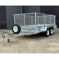 Remorque tandem 12x6 avec freins électriques Remorque utilitaire robuste 2800kg ATM galvanisée à chaud avec lumières LED