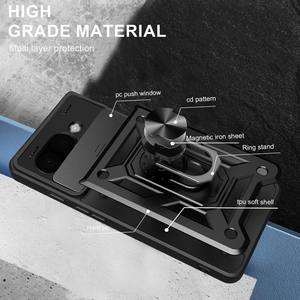 Con soporte de anillo de montaje en coche funda de teléfono a prueba de golpes TPU PC Protector funda de teléfono móvil para <span class=keywords><strong>Google</strong></span> Pixel 9A <span class=keywords><strong>9</strong></span> Pro XL 8 Pro 8A - Product Image 3