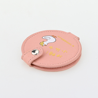 Étiquette privée personnalisée 2020, Mini miroir de poche rond, simple face, pour cadeaux de maquillage, cadre personnalisé mural