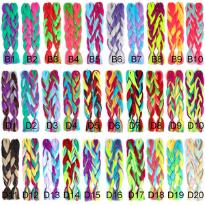 24inch Ombre Rainbow Mixed Color Jumbo <strong>Braids</strong> Lightweight Synthetic Hair for <strong>Dreadlocks</strong> and <strong>Box</strong> <strong>Braids</strong> - Product Image 6