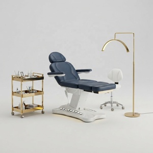 Lit <span class=keywords><strong>de</strong></span> <span class=keywords><strong>massage</strong></span> spa multi-moteurs à hauteur réglable avec dossier inclinable, section pour les jambes, en cuir à mémoire <span class=keywords><strong>de</strong></span> forme, chauffant et commande au pied - Product Image 1
