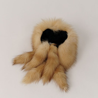 Chapeau en fourrure de renard doré de l'île de la fourrure, méga duveteux, en peluche, pour femmes, mode NAFA, hiver