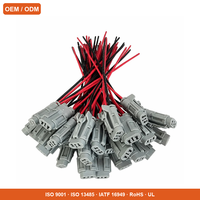 Harnais à pigtail scellé 3 voies gris avec connecteur femelle 3 broches et fils dénudés rouge et noir pour câblage de bobine de capteur personnalisé