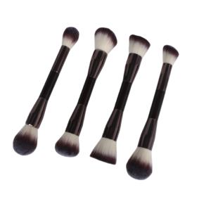 Juego de 4 <span class=keywords><strong>brochas</strong></span> de <span class=keywords><strong>maquillaje</strong></span>, <span class=keywords><strong>brochas</strong></span> suaves para base, colorete, sombra de ojos y corrector, herramienta cosmética portátil para mujeres, <span class=keywords><strong>uso</strong></span> diario y de viaje - Product Image 1