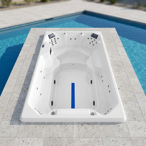 Piscina de Natación Acrílica Rectangular VIRPOL RL-SM40 de 4m, <span class=keywords><strong>para</strong></span> Exteriores, Elevada, con Gabinete de WPC, Sistema de <span class=keywords><strong>Contracorriente</strong></span>, Filtro de Ozono y Jets - Product Image 4