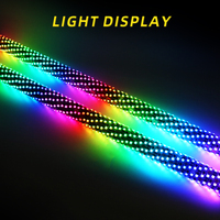 2 pièces 1FT 2FT 3FT Chase Whip Light LED à LED à effet de poursuite, avec contrôle par application et télécommande, à ressort, ultra-lumineux et puissant, pour UTV ATV, antenne, mât de drapeau