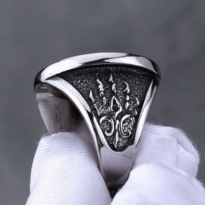 Trendy <b>Viking</b> Stainless Steel Wolf Head <b>Ring</b> for <b>Men</b> Odin Norse Celtic Animal Jewelry Maxfree June Birthstone Wholesale Gift - Product Image 3