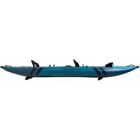 Kayak Canoë Léger en PVC Populaire pour 2 Personnes, 3,1-4m, Bateau de Pêche avec Siège et Moteur, Garantie 1 An