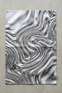 Essuie-tout de cuisine de luxe en coton, motif liquide <span class=keywords><strong>argent</strong></span>é effet mercure - Product Image 2