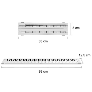 <span class=keywords><strong>Piano</strong></span> électrique HUASHENG de haute qualité, OEM ODM, portable, pliable, 88 touches, pour débutants, enfants, débutants, 128 rythmes, <span class=keywords><strong>ABS</strong></span> EPP88-1 avec pédale - Product Image 5