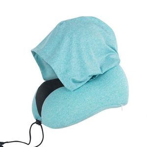 Memory Foam U-shaped Neck <b>Pillow</b> with Cap Outdoor <b>Travel</b> <b>Pillow</b> Car Carrying U-shaped <b>Pillow</b> - Product Image 6