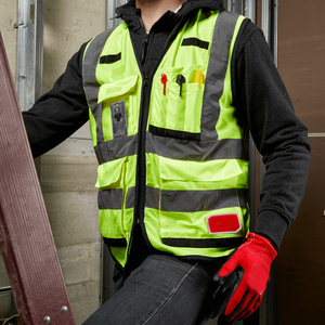 Chaleco de Seguridad Resistente, de Alta Visibilidad, Transpirable, Impermeable y Cortavientos para Trabajadores, con Tela de Malla FR y Cinta Reflectante No Fusible para Zonas Peligrosas - Product Image 3