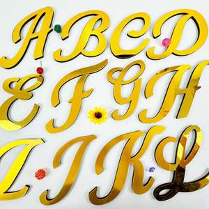 20cm Dış Ticaret Sıcak Altı<span class=keywords><strong>n</strong></span> 3D Akrilik <span class=keywords><strong>B</strong></span>üyük Harf Sanatı İngilizce Harfler Kendinden Yapışkanlı Köpük Kombinasyon Ayna Duvar Çıkartmaları Modern - Product Image 2