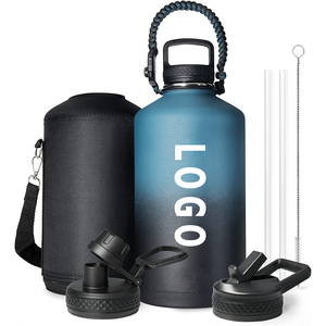 กระติกน้ำสุญญากาศสแตนเลสแบบพกพาพร้อมหน้าจอ LED แสดงอุณหภูมิ ป้องกันการรั่วซึม ความจุขนาดใหญ่ 1 แกลลอน ผนังสองชั้น - Product Image 1