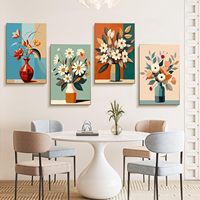 Peinture à l'huile numérique personnalisée SONGWOO pour adultes, décoration murale avec impressions florales encadrées, peinture par numéros