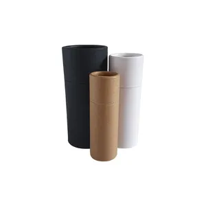 Custom Size Kraft Paper Packaging Canister Can Cardboard Tube Round Cylinder Kraft Cardboard White Paper Tube