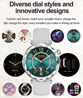 Relojes inteligentes de moda HK88 para mujer 2025 oro elegante esfera pequeña Amoled pantalla táctil completa reloj inteligente pulsera Correa SOS NFC