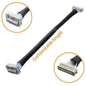 ขั้วต่อ IDC DIP2.54 มม. แบบกำหนดเอง สายแบนสีน้ำเงินและสีขาวขนาด 28AWG 14 พิน มาตรฐาน IP67 สำหรับเครื่องจักร - Product Image 2