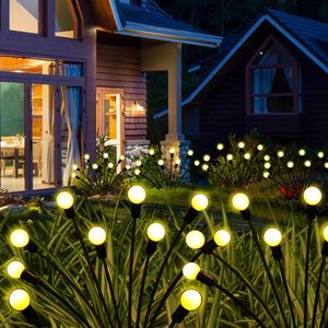 Solar Powered IP65 Waterproof LED Street <b>Light</b> Firefly Shaped Garden Pathway Decoration Ground Level Swaying <b>Light</b> <b>Remote</b> Warm - Product Image 1