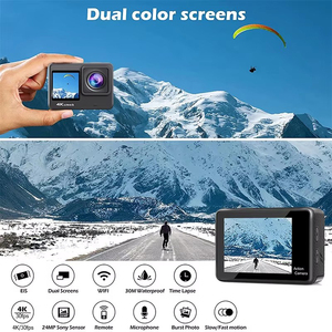 Waterproof 170&deg;<strong>Wide</strong> Angle Len Dual Screen Display <strong>Video</strong> <strong>Camera</strong> 4K 24MP WiFi Action <strong>Camera</strong> for Sports Cycling Diving - Product Image 5