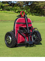 Chariot de golf électrique intelligent à suivi automatique avec télécommande, châssis en alliage d'aluminium, moteurs doubles 500W, autonomie 16 km - Vente en gros usine