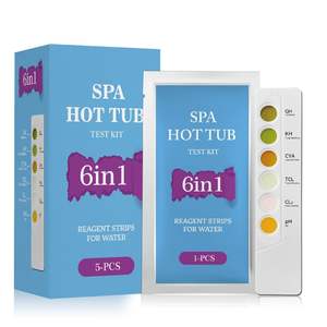 맞춤형 6 in 1 수영장 및 온수 욕조 물 테스터 키트 테스트 카세트에 대한 OEM 지원 SPA 물 - Product Image 5