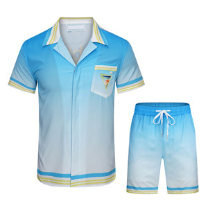 Nouvel <span class=keywords><strong>Ensemble</strong></span> <span class=keywords><strong>Short</strong></span> Décontracté Unisexe Été 2025 Imprimé Numérique <span class=keywords><strong>Chemise</strong></span> Manches Courtes Tricoté 100 % Polyester Séchage Rapide <span class=keywords><strong>Ensemble</strong></span> 2 Pièces - Product Image 3