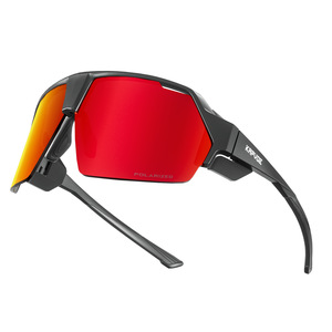 Lunettes de soleil de sport KAPVOE polarisées avec verres rouges pour la pêche, la randonnée, la course à pied, les activités de plein air, unisexes - Product Image 1
