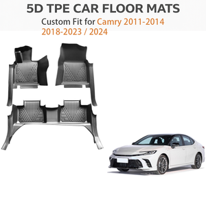 พรมปูพื้นรถยนต์ TPE แบบสั่งทำพิเศษสำหรับ Toyota Camry ปี 2014 / 2018 / 2024 |   แผ่นรองพื้นกันน้ำทุกสภาพอากาศ ชุดเต็ม ของแท้จากโรงงาน - Product Image 2
