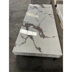 Lastra in PVC effetto marmo UV1220*2440*2.5mm, alta lucentezza, garanzia 3 anni, impermeabile, moderna, per pareti di bagno e <span class=keywords><strong>cucina</strong></span>. - Product Image 3