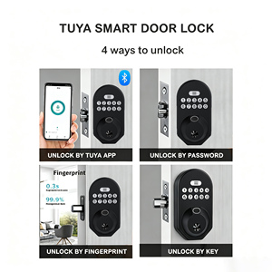กลอนประตูอัจฉริยะ Glomarket Tuya Ble Smart Keyless Electronic Tuya ปรับระดับได้ พร้อมระบบล็อคดิจิตอลแบบ Deadbolt และระบบสแกนลายนิ้วมือ - Product Image 3