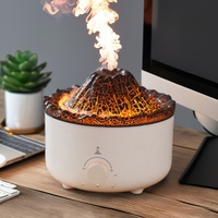 Diffuseur d'arômes volcanique à anneaux de fumée d'air, humidificateur, best-seller, flamme bicolore, montagne ultrasonique 3D, portable, alimentation USB, maison, voiture 1