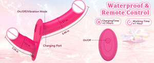 新作ピンクリモート電気ダブルエンドストラップ付きディルドシミュレートファルスパンティーソフトレズビアンセックスおもちゃカップル女性用 - Product Image 3