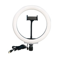 MJ33 Anneau lumineux LED professionnel pour studio photo et selfie, 13''/33cm, réglable pour les diffusions en direct
