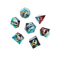 Desjoy Lot de 7 dés polyédriques pour DND, Table Tour, Dungeons and Dragons, COC, Running Group, TRPG, Kulu Can Turn Method, Fantasy