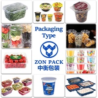 ZONPACK Multihead Weigher Box Filler Tray Filling Machine voor het verpakken van diepvriesvlees/vis/garnalen