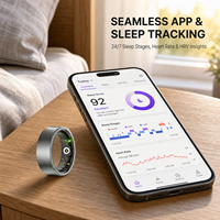 Bague Intelligente Ultra Légère en Aluminium Spatial 8mm, Suivi de Santé, Podomètre, Compteur de Calories et de Distance, Étanche IP68, Utilisation Quotidienne