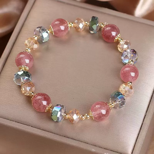 Braccialetto con Perle a Forma <span class=keywords><strong>di</strong></span> Fragola, Nuovo Bracciale Versatile in Stile Cinese con Ciondolo a <span class=keywords><strong>Radice</strong></span> <span class=keywords><strong>di</strong></span> Loto N2604216 - Product Image 2