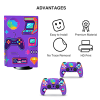 Cool anime personnalisé plaque de panneau de corps complet vinyle couverture autocollant de peau pour sony Playstation 5 PS5 Disc Edition Console et contrôleur