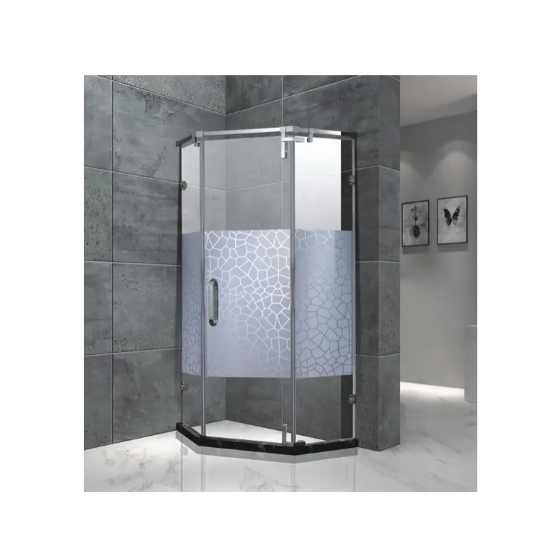 Bagno con doccia personalizzata nuovo design con telaio in alluminio porta in vetro doccia
