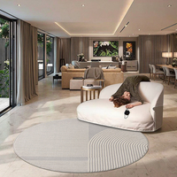 Tapis rond moderne Dsermer pour salon, petit tapis, tapis de caractère