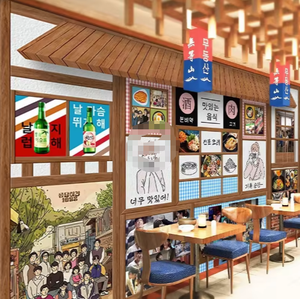 <span class=keywords><strong>Película</strong></span> coreana y TV Drama Póster Fondo Restaurante coreano Papel tapiz de vinilo - Product Image 2